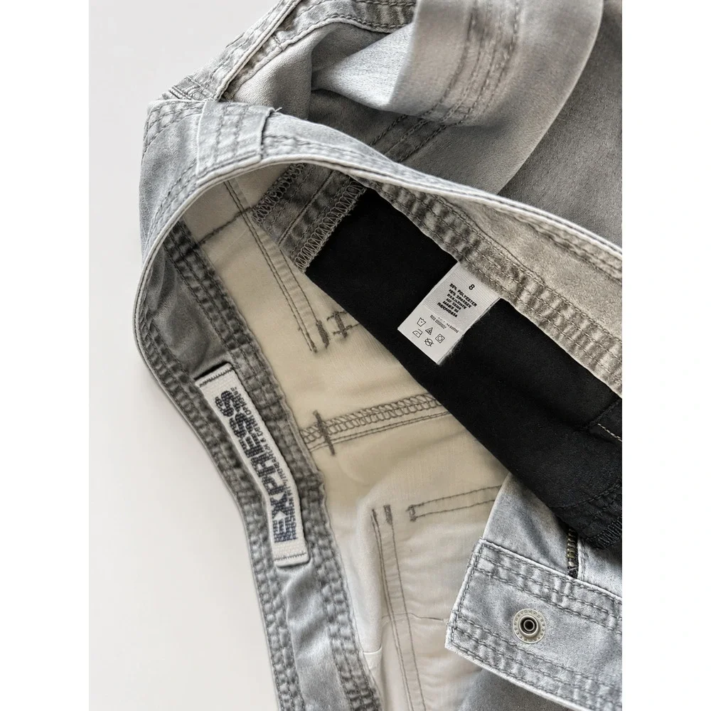 Express Metallic Ruched Cargo Pants - Picture 4 of 4
